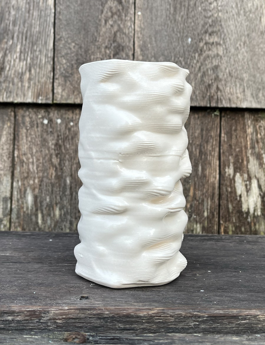 3D printed ceramic vase