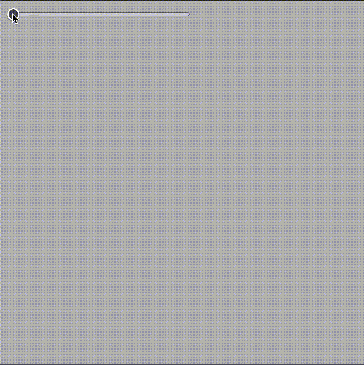 vertcial bars of grey, moving with a slider