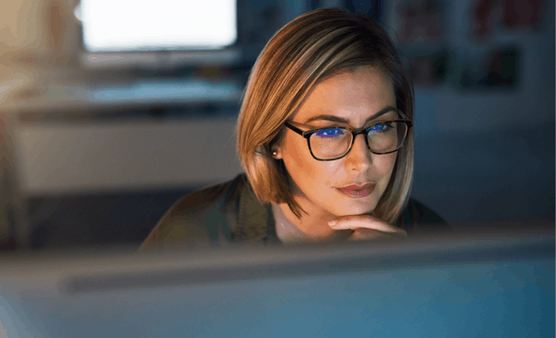 woman at computer