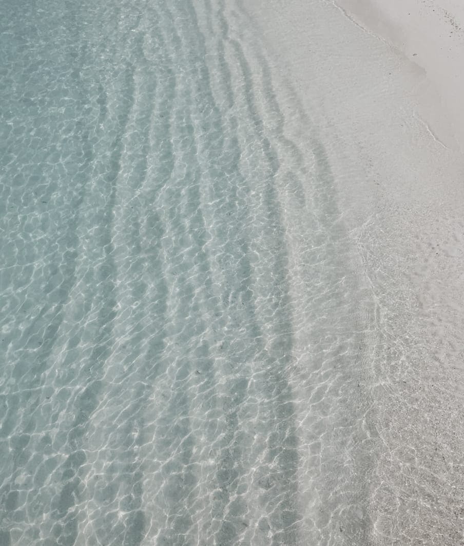 calm water on the beach