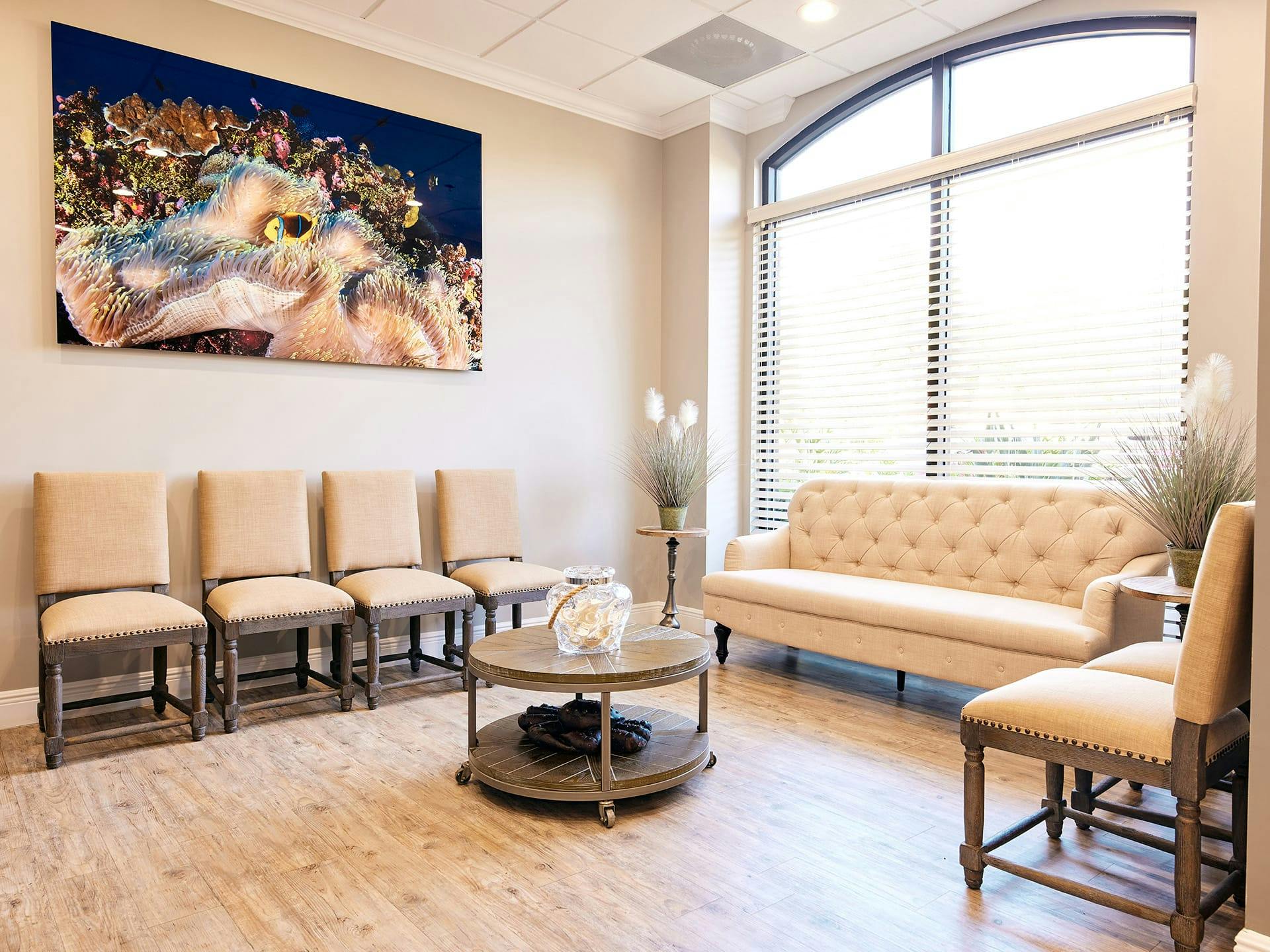 lobby furniture at Vinyard Institute of Plastic Surgery
