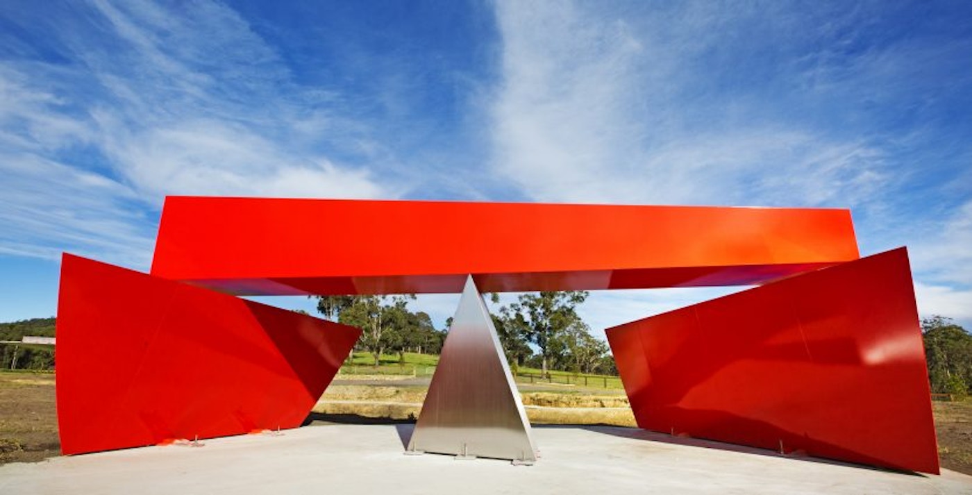 Sculpture within the landscape at Willinga Park