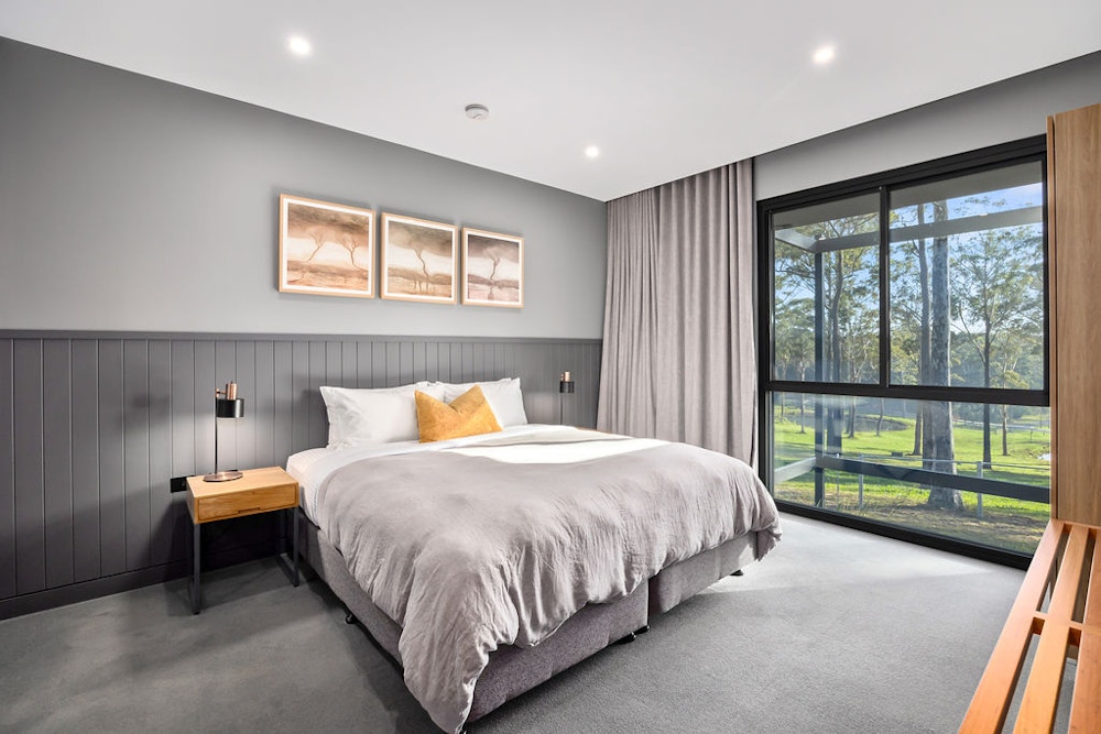 Private bedroom in the two-bedroom Pavilion at Willinga Park