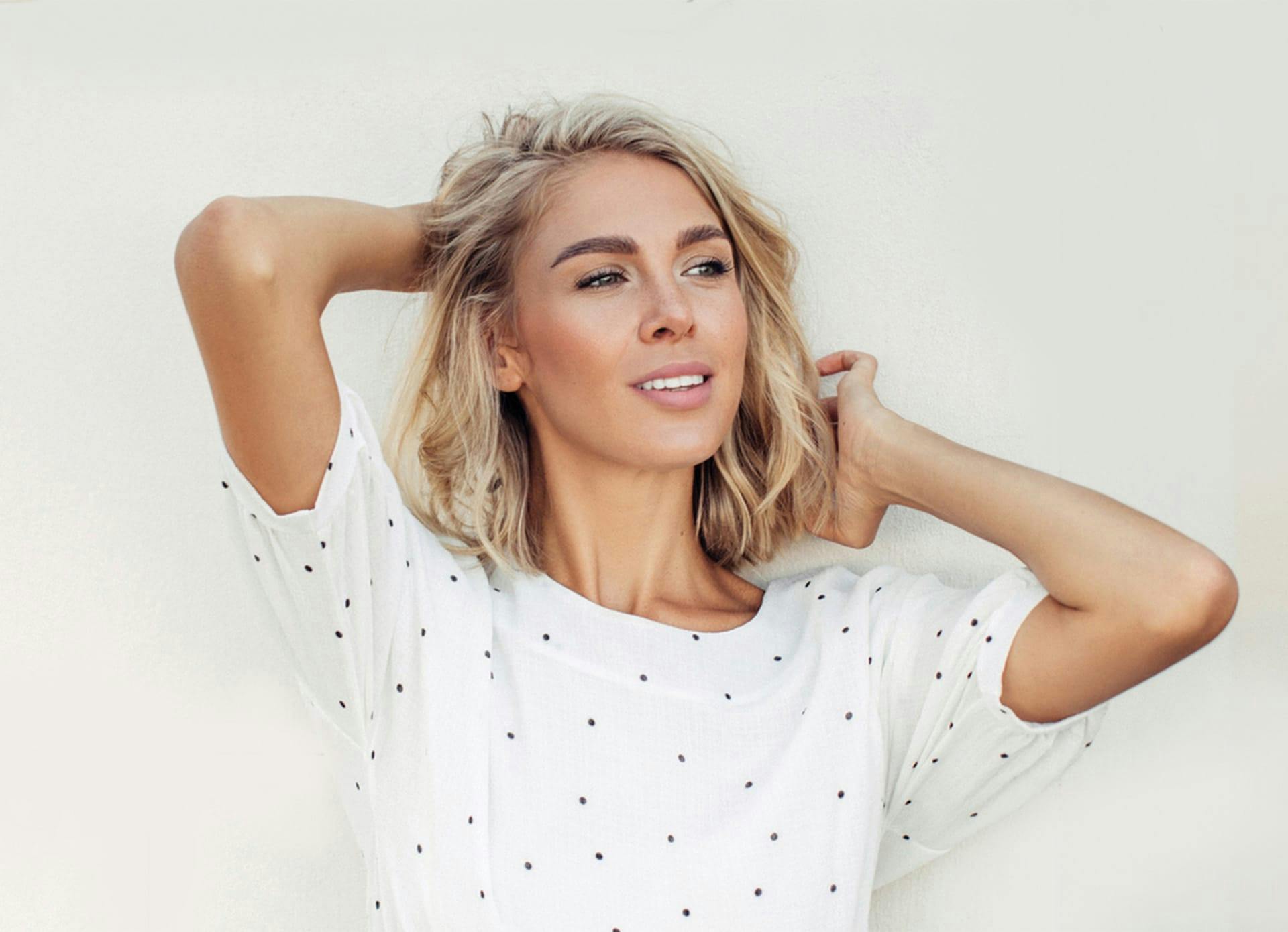 Woman with Great Skin Smiling