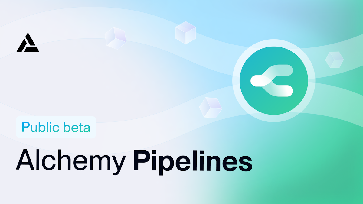 Today, Alchemy is announcing Pipelines, the easiest way to stream real-time blockchain data into your infrastructure. If you’re interested, sign-up 