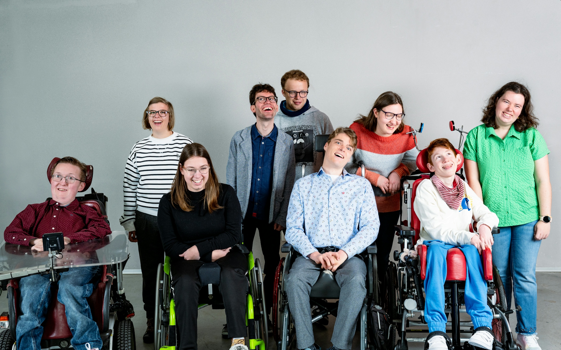 Groepsfoto van de jongeren