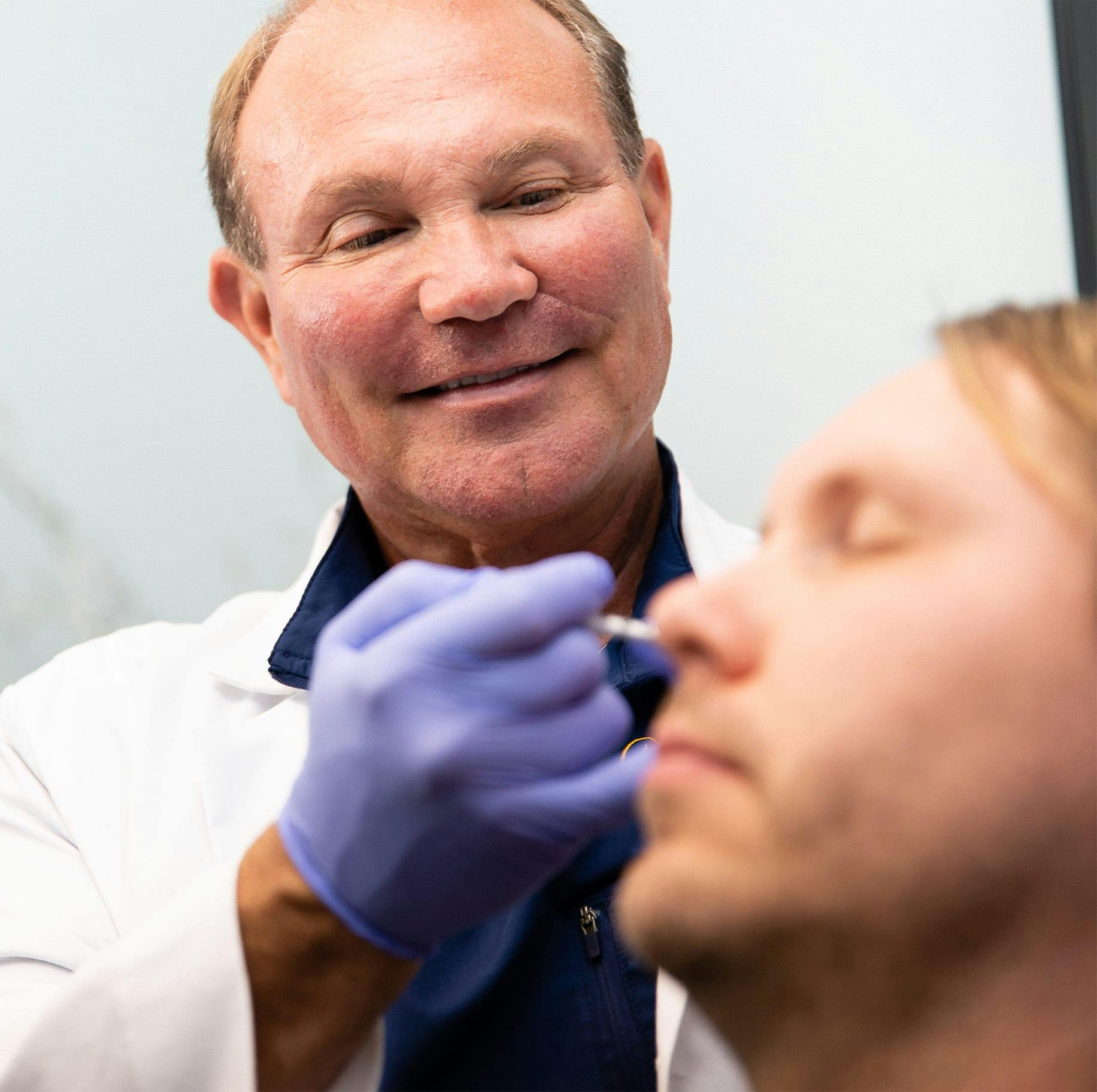 James working with his patient