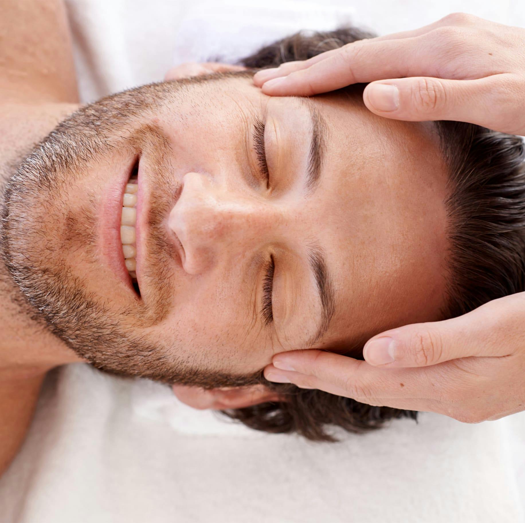 Man getting a facial