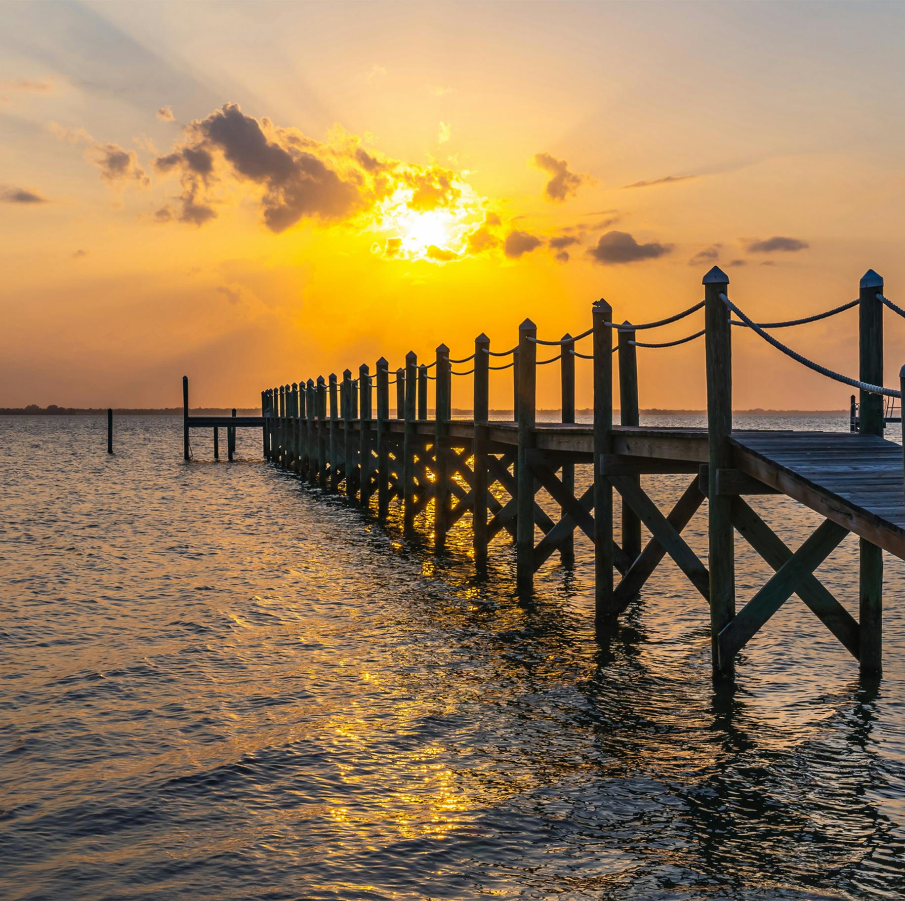 pier at sunset