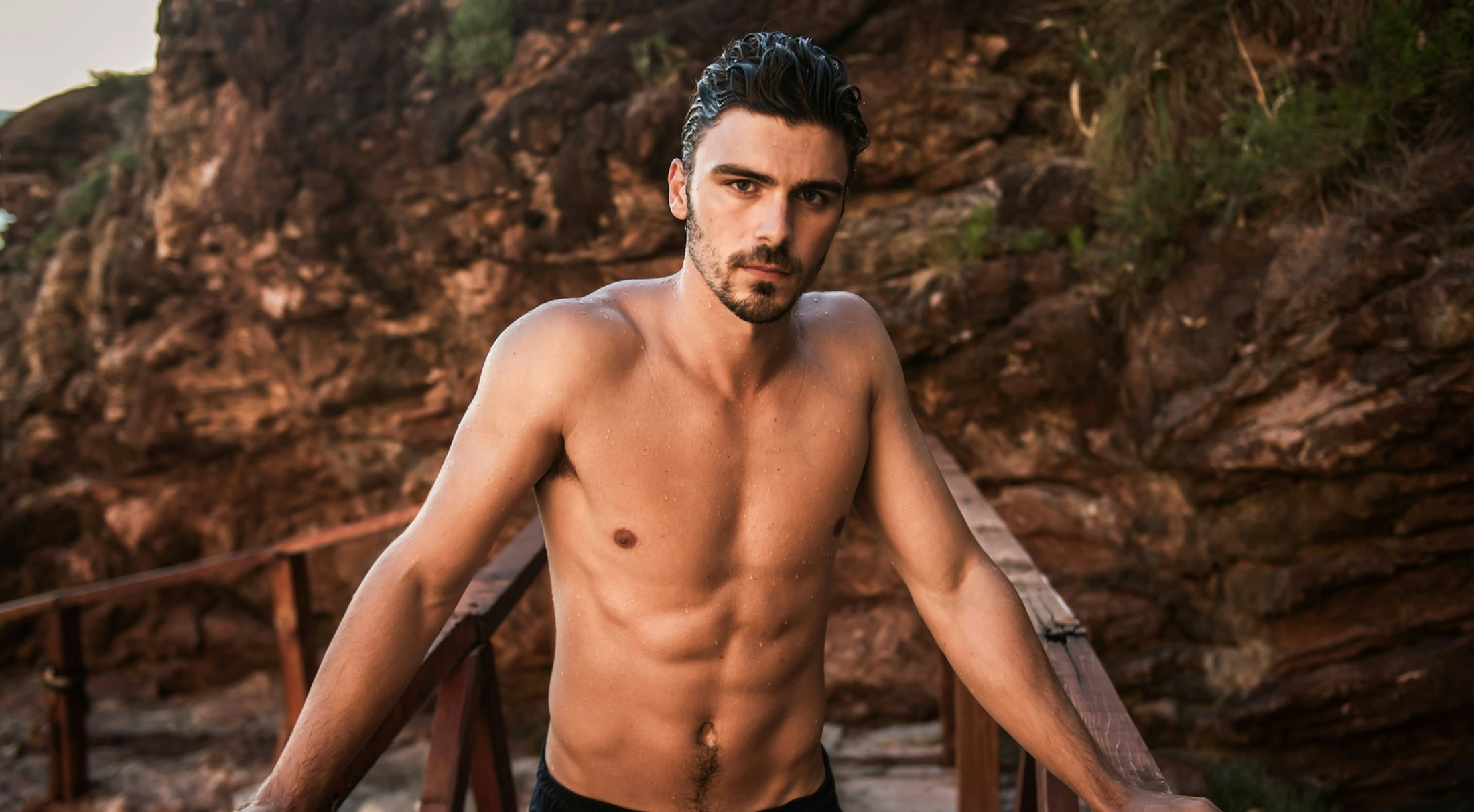 Man with a six pack