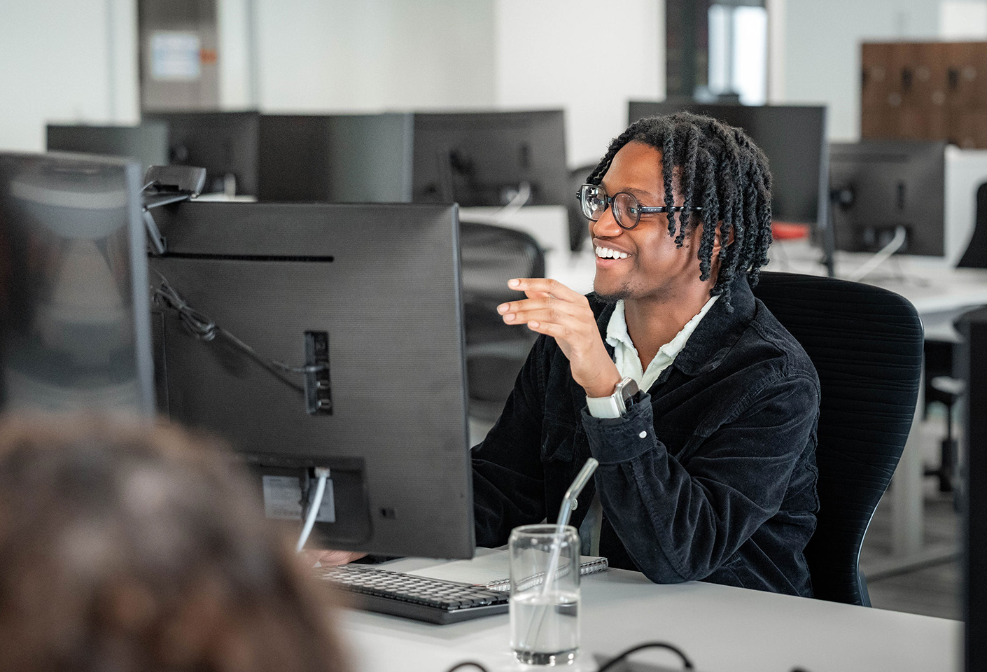 Image of young Gen-Z man working in the Kraft Heinz offices