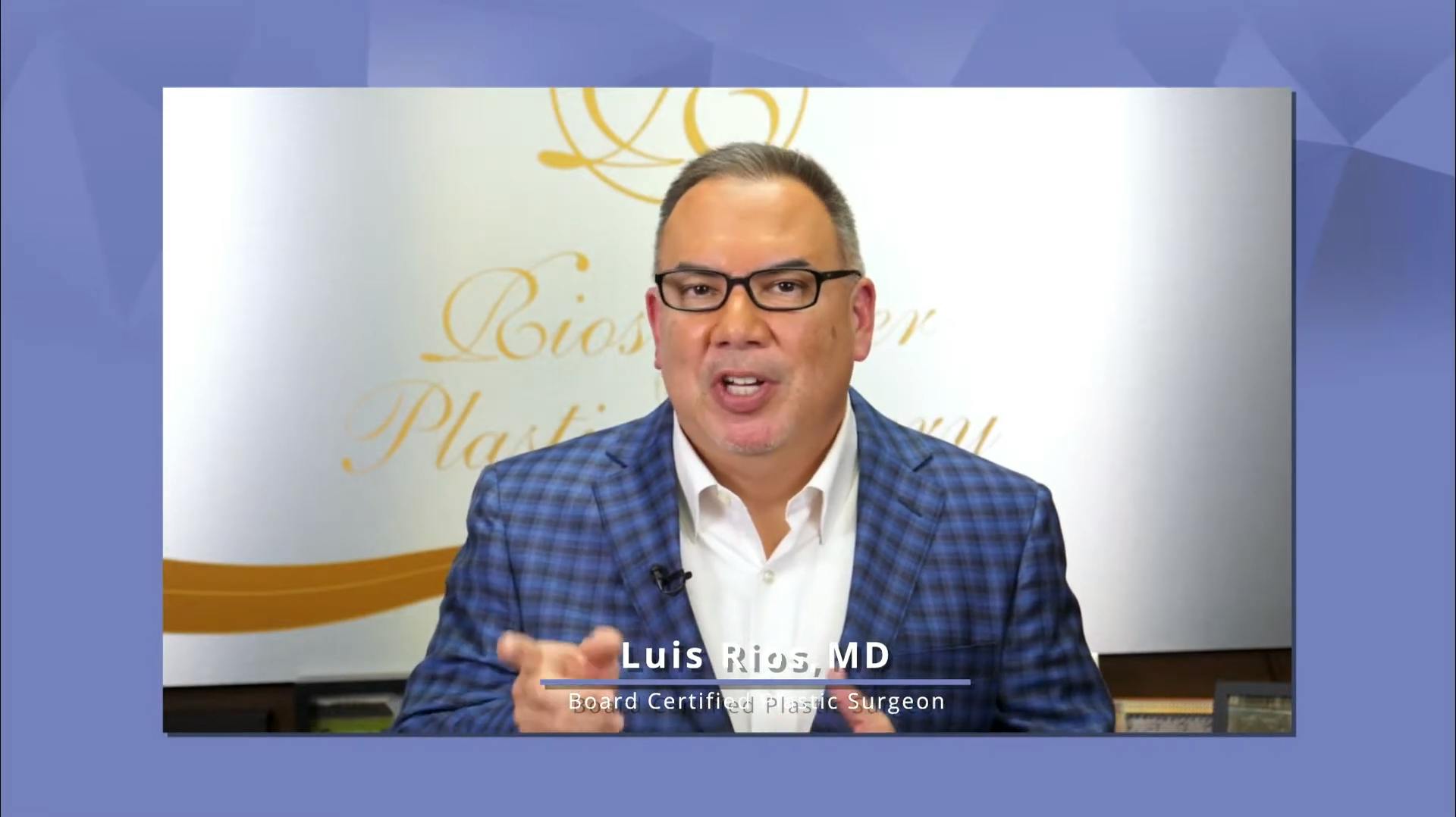 Dr. Rios in a check suit