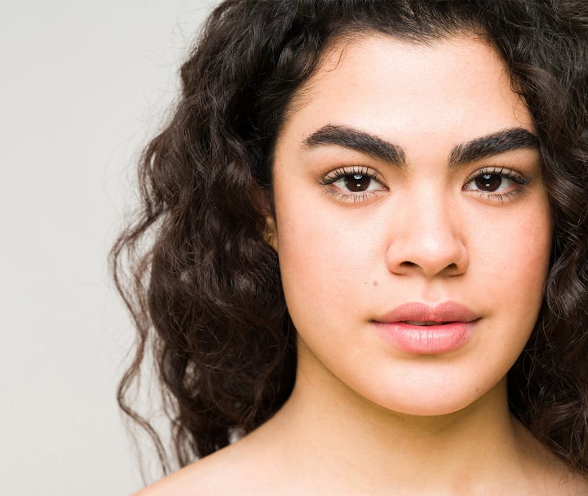 woman with curly hair