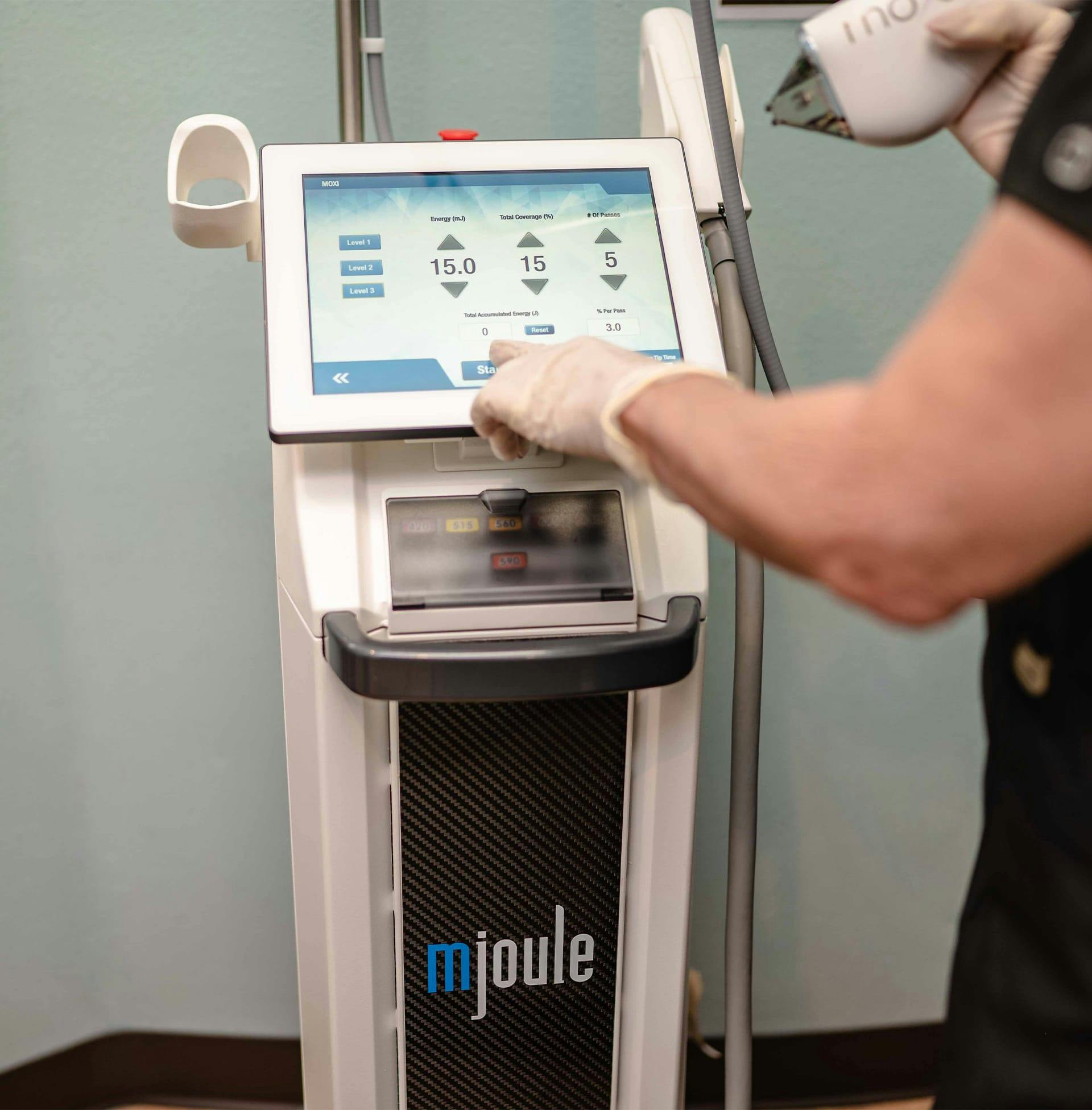 doctor doing procedure on client