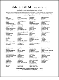 list of medications