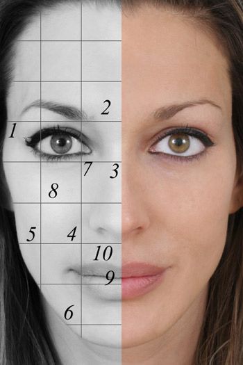 woman with graph on her face