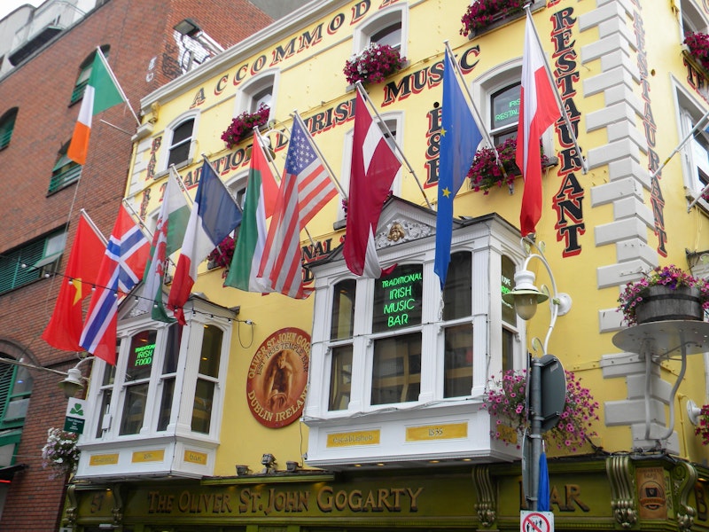De sfeervolle stad Dublin met het centrum - Temple Bar Area