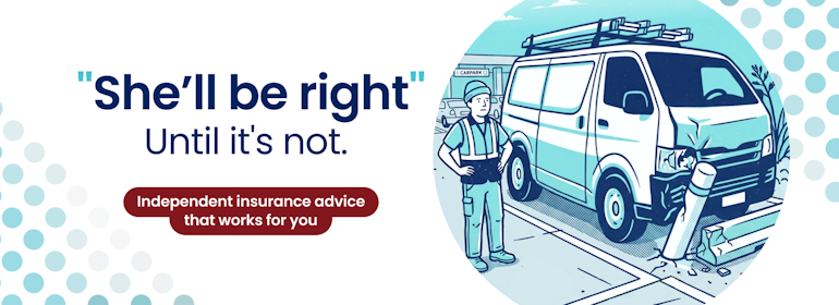 Graphic image of a van with text