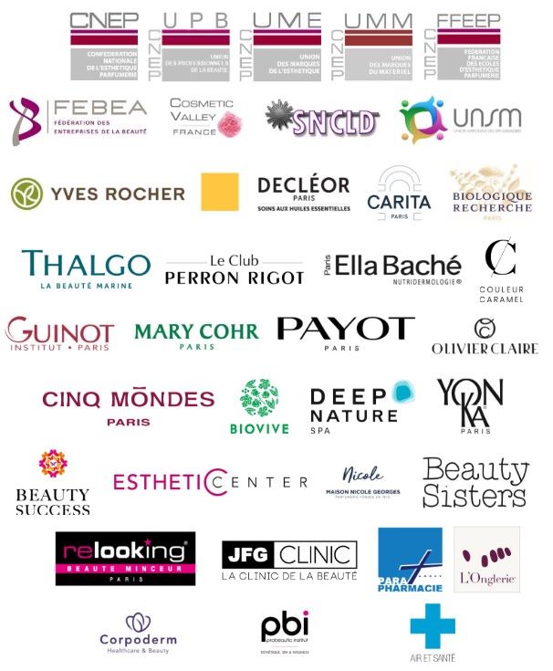 Les principales entreprises partenaires de l'univers des salons de beauté, d'esthétiques, du bien être, et des ongleries