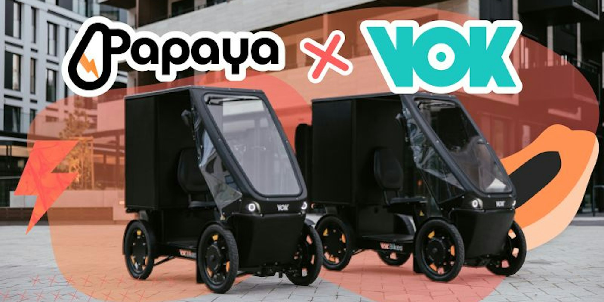 Papaya and Vok partnership Cover Image for Papaya announces its partnership with Vok Bikes
