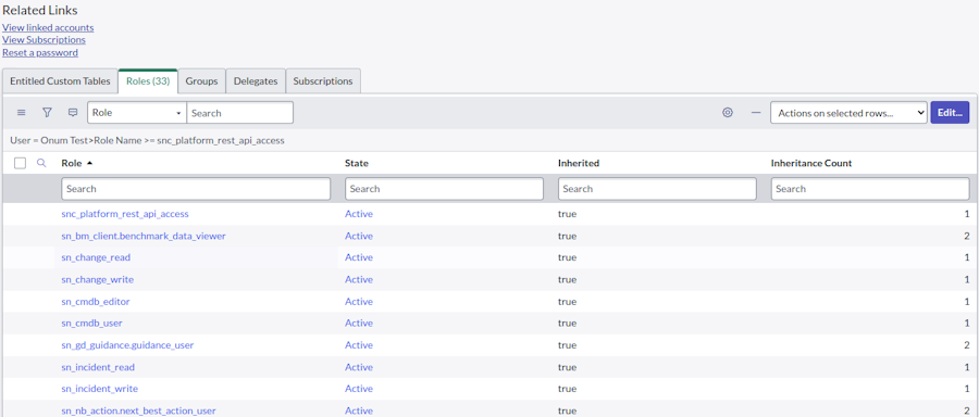 user roles ervicenow