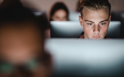 Person on a laptop