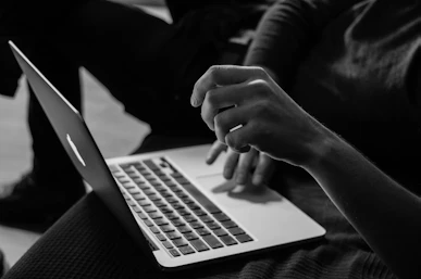 Person on a laptop