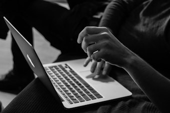 Person on a laptop