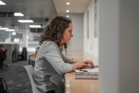 Woman at computer