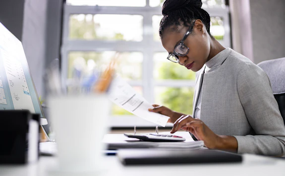 accountant working