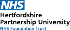 NHS Hertfordshire Partnership University logo NHS Hertfordshire Partnership University logo