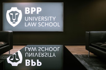 A sign reading BPP University Law School