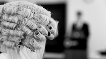 A barrister wig