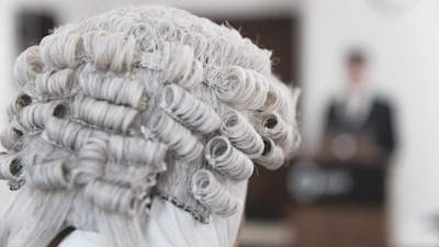 A barrister wig
