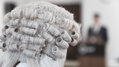 A barrister wig