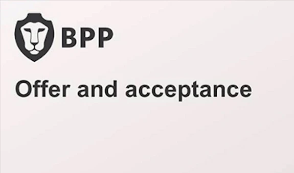 BPP offer and acceptance slide