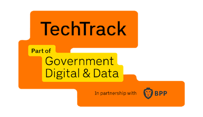 TechTrack logo, part of Government Digital & Data