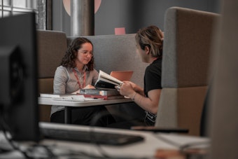 Students studying together