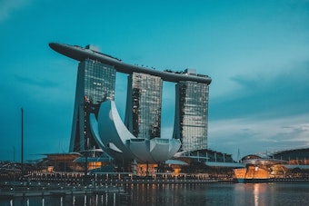 A photograph of buildings in Singapore
