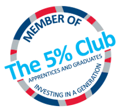 The 5% club logo The 5% club logo