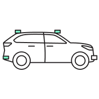 A Zoox test vehicle icon