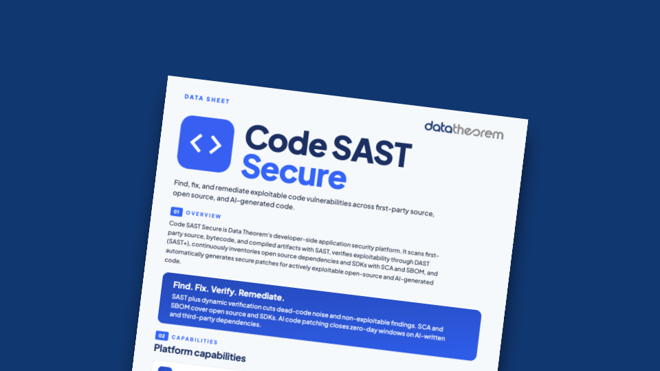 Code SAST Secure Data Sheet