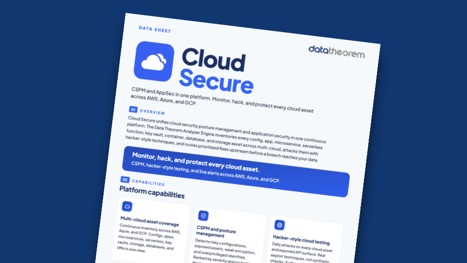 Cloud Secure Data Sheet
