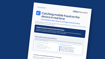 Mobile Protect anti-fraud solution brief cover