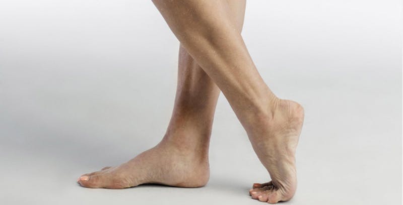 Person's ankles and feet
