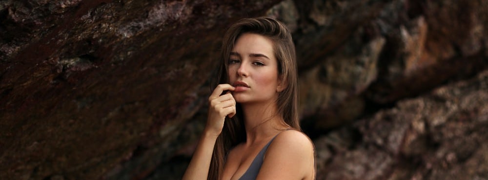 Woman outside near a tree