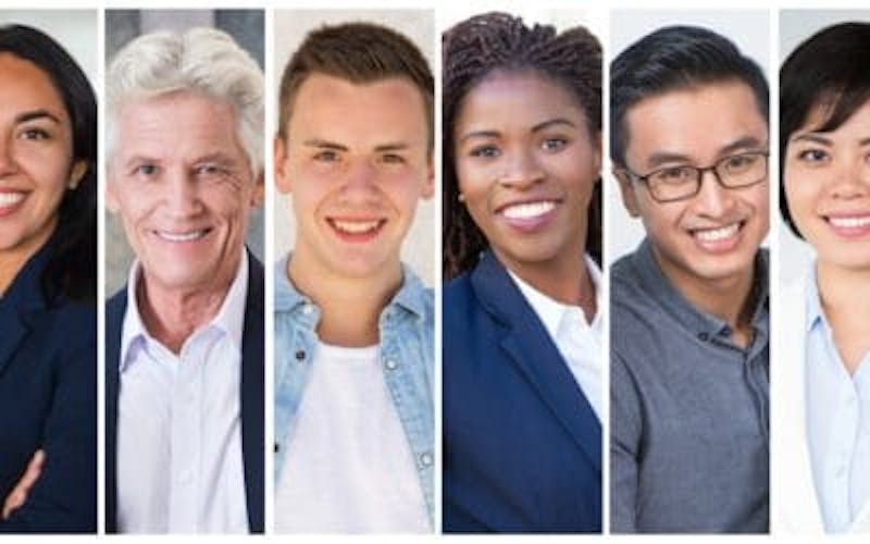 Images of individual people next to each other