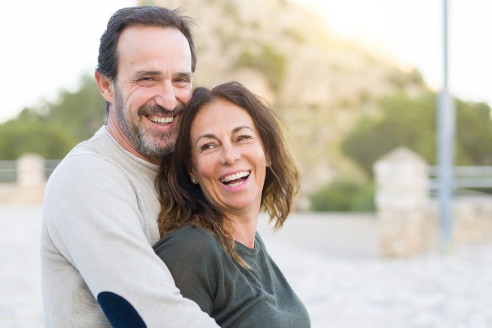 Older couple laughing