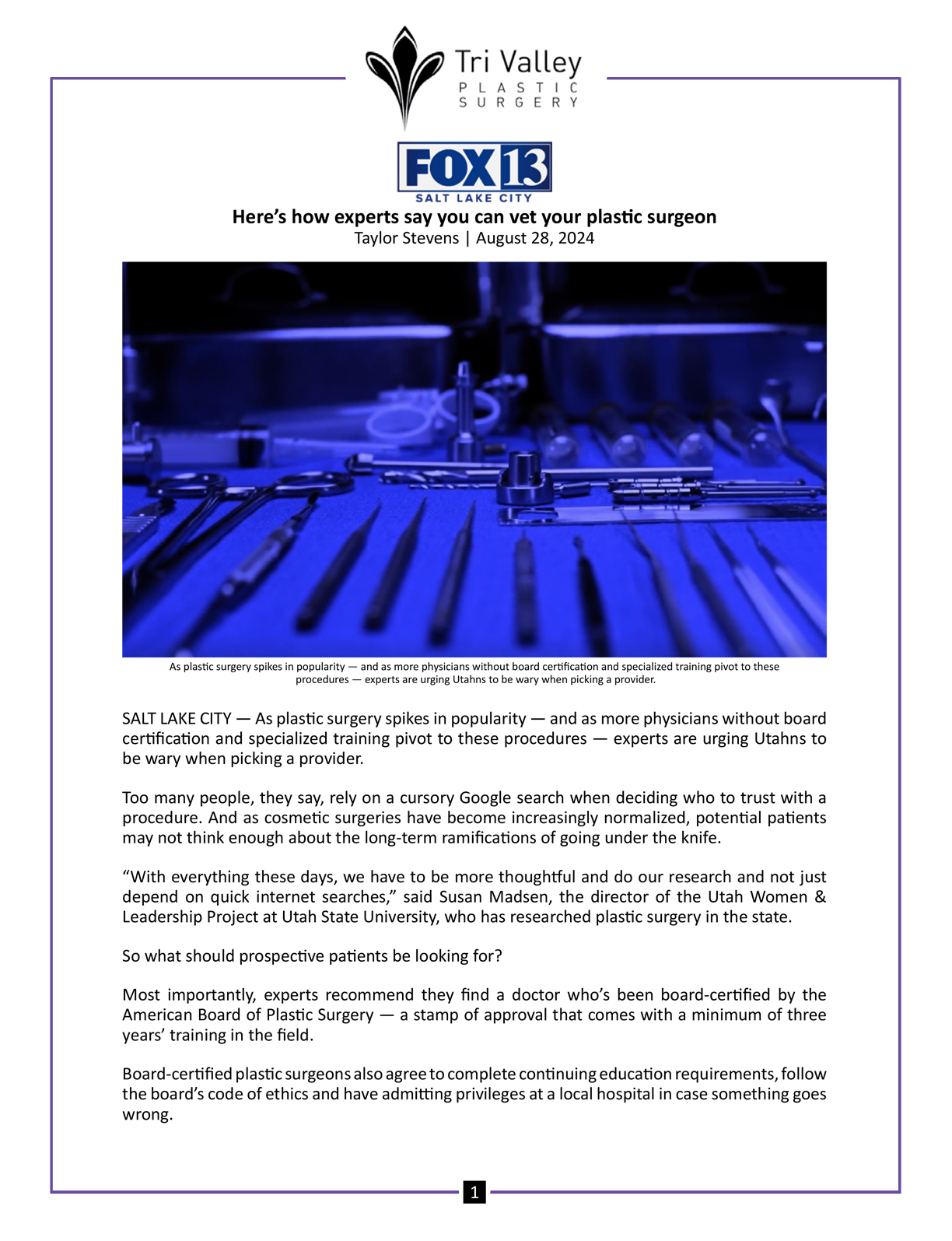 Fox13 article
