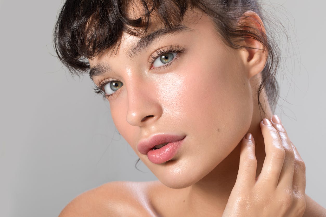 woman with clear skin